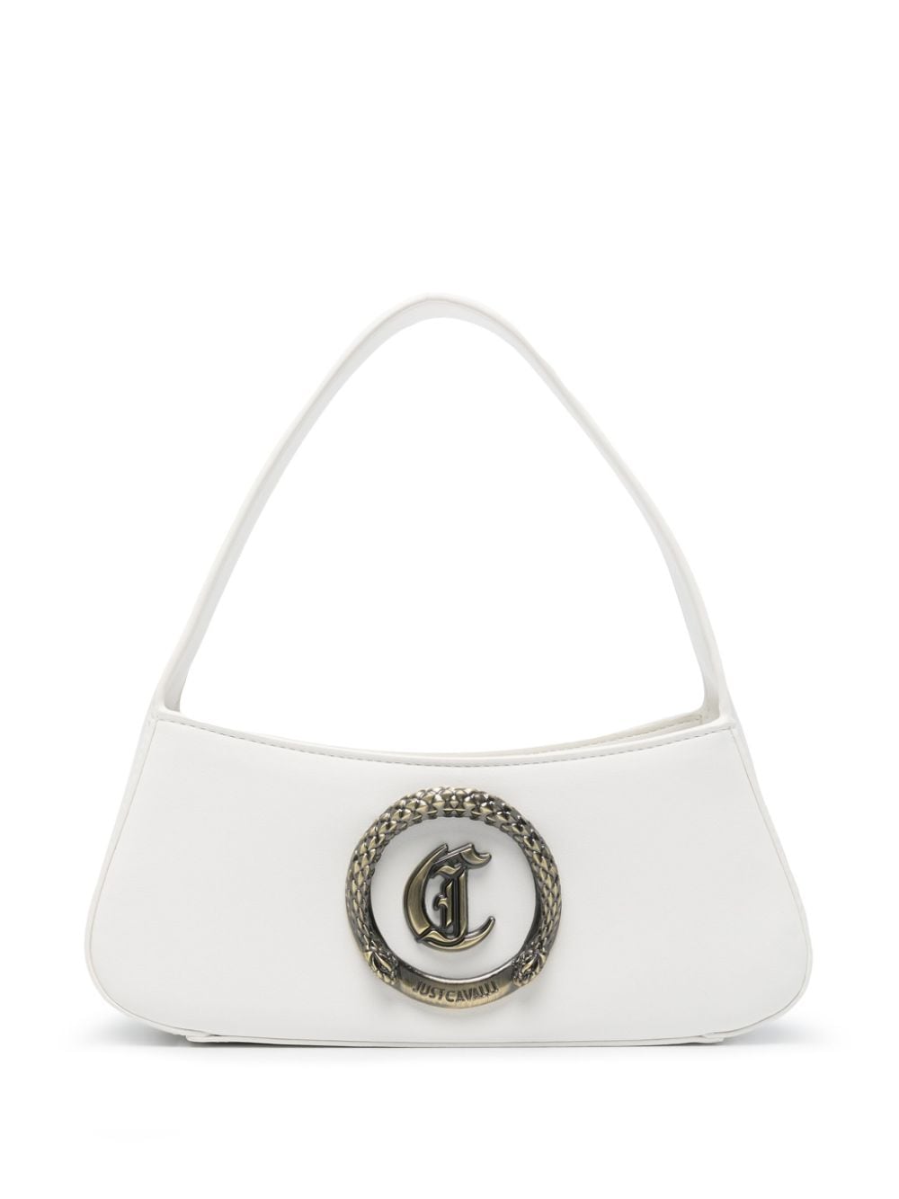 Just Cavalli logo-plaque shoulder bag - Bianco