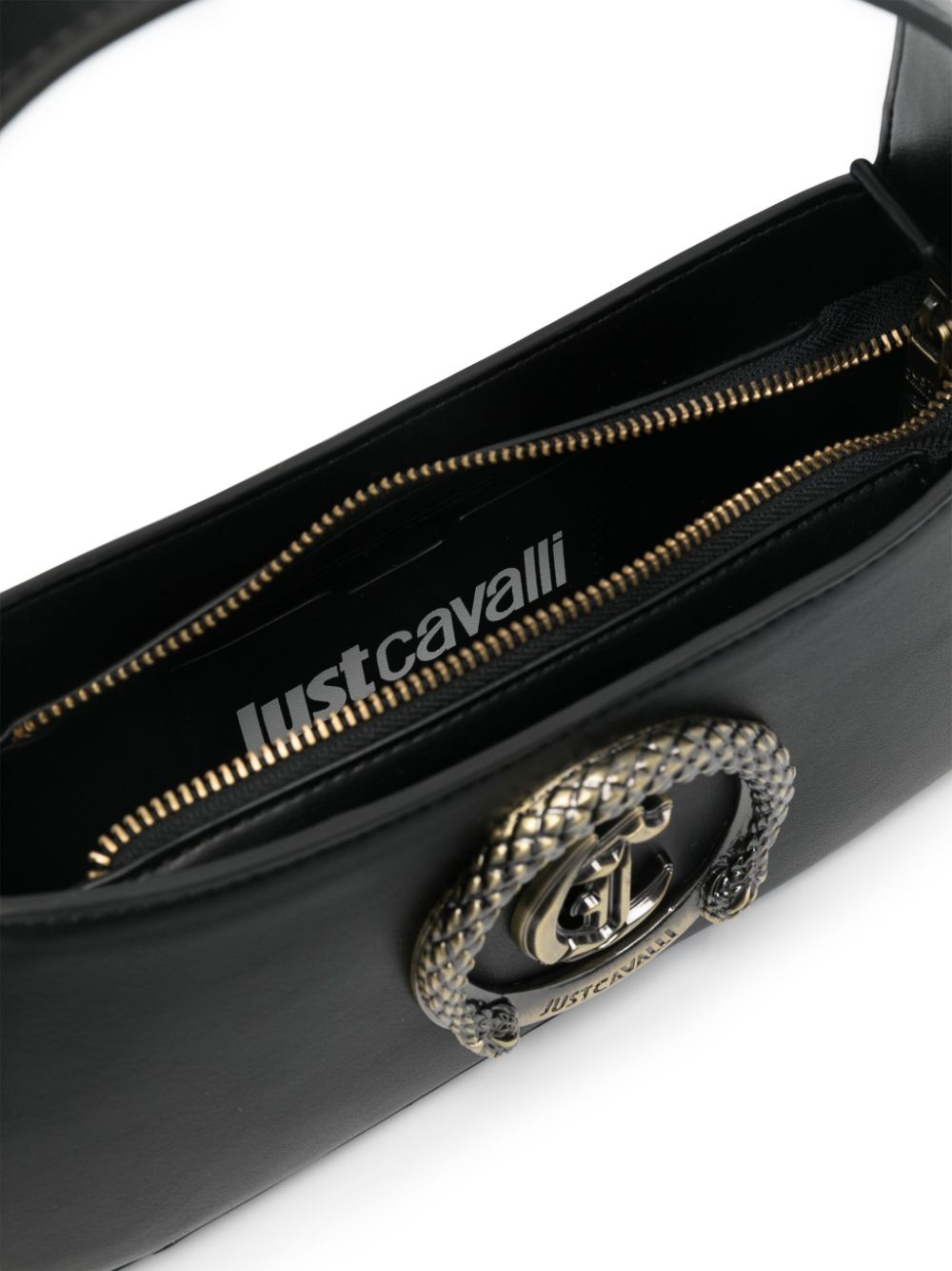 Shop Just Cavalli Logo-plaque Tote Bag In Black
