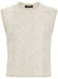 Fabiana Filippi lurex-detail bouclé top - Grey
