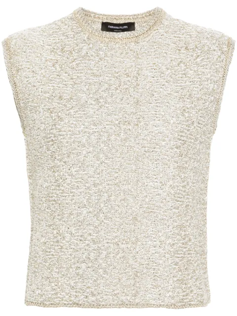 Fabiana Filippi Bouclé-Top mit Lurex-Detail