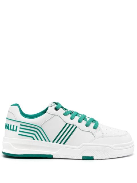 Just Cavalli panelled-design leather sneakers