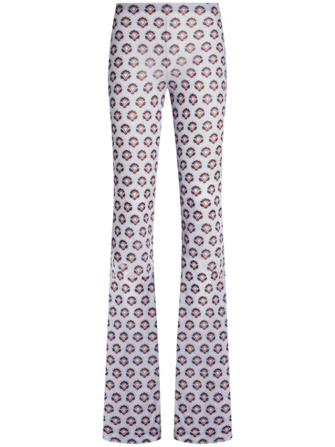 ETRO floral-print flared trousers
