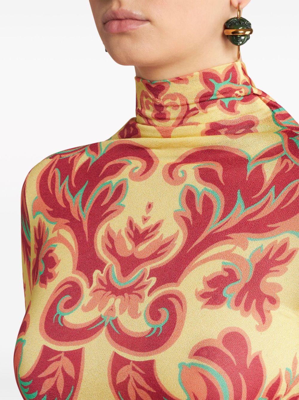 ETRO Maxi-jurk met bloemenprint Geel