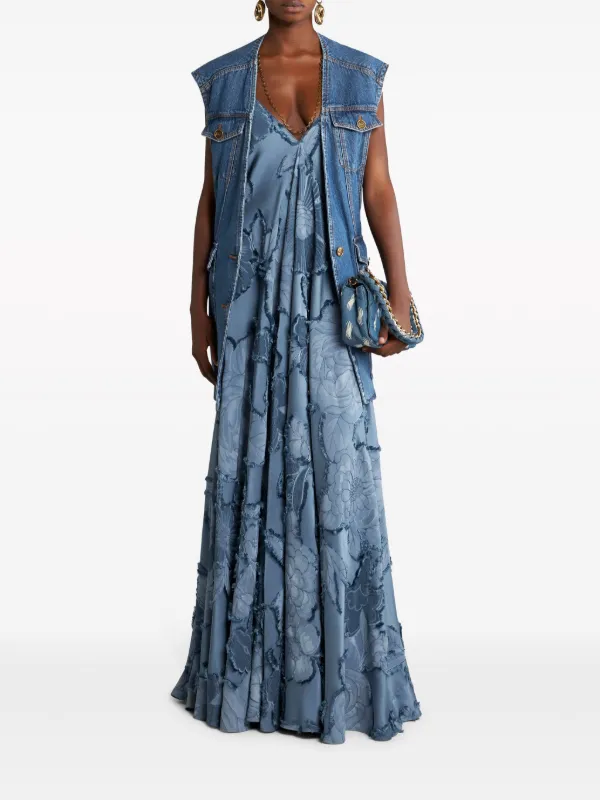 ETRO フローラルジャカード ワンピース | ブルー | FARFETCH JP ETRO フローラルジャカード ワンピース | ブルー | FARFETCH JP