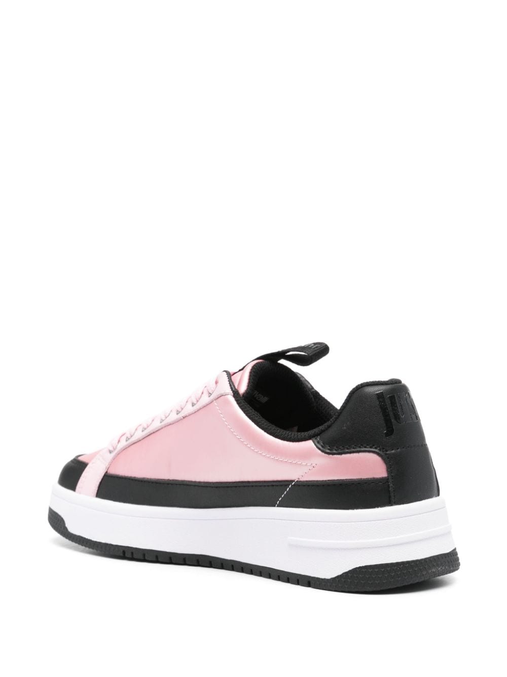 Shop Just Cavalli Logo-patch Panelled Sneakers In Pink
