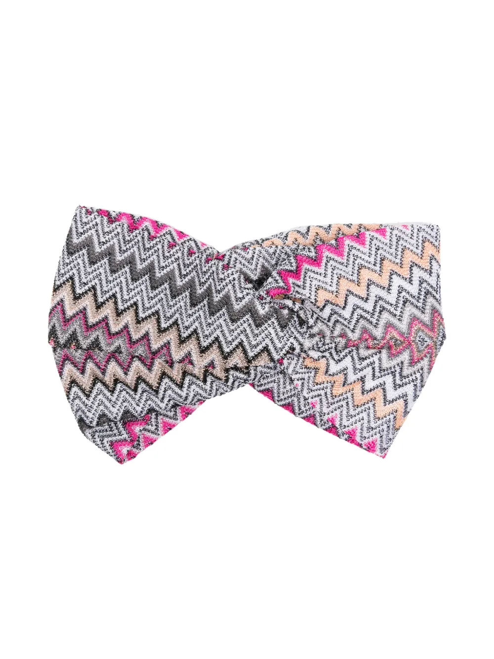 Missoni Zigzag-woven Knot-detailed Headband In White