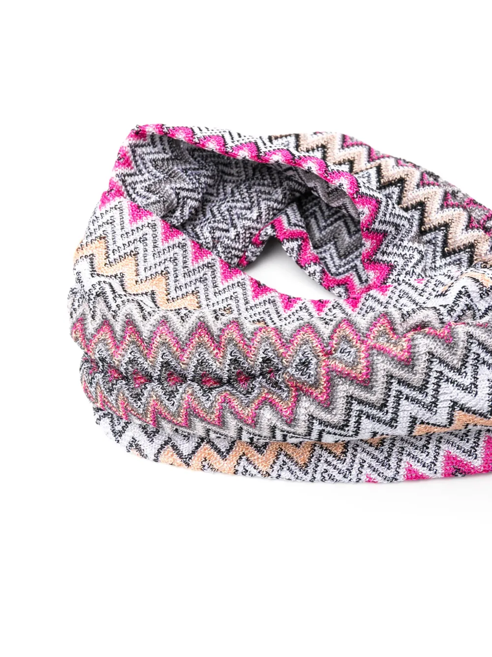 Missoni Zigzag-woven Knot-detailed Headband In White