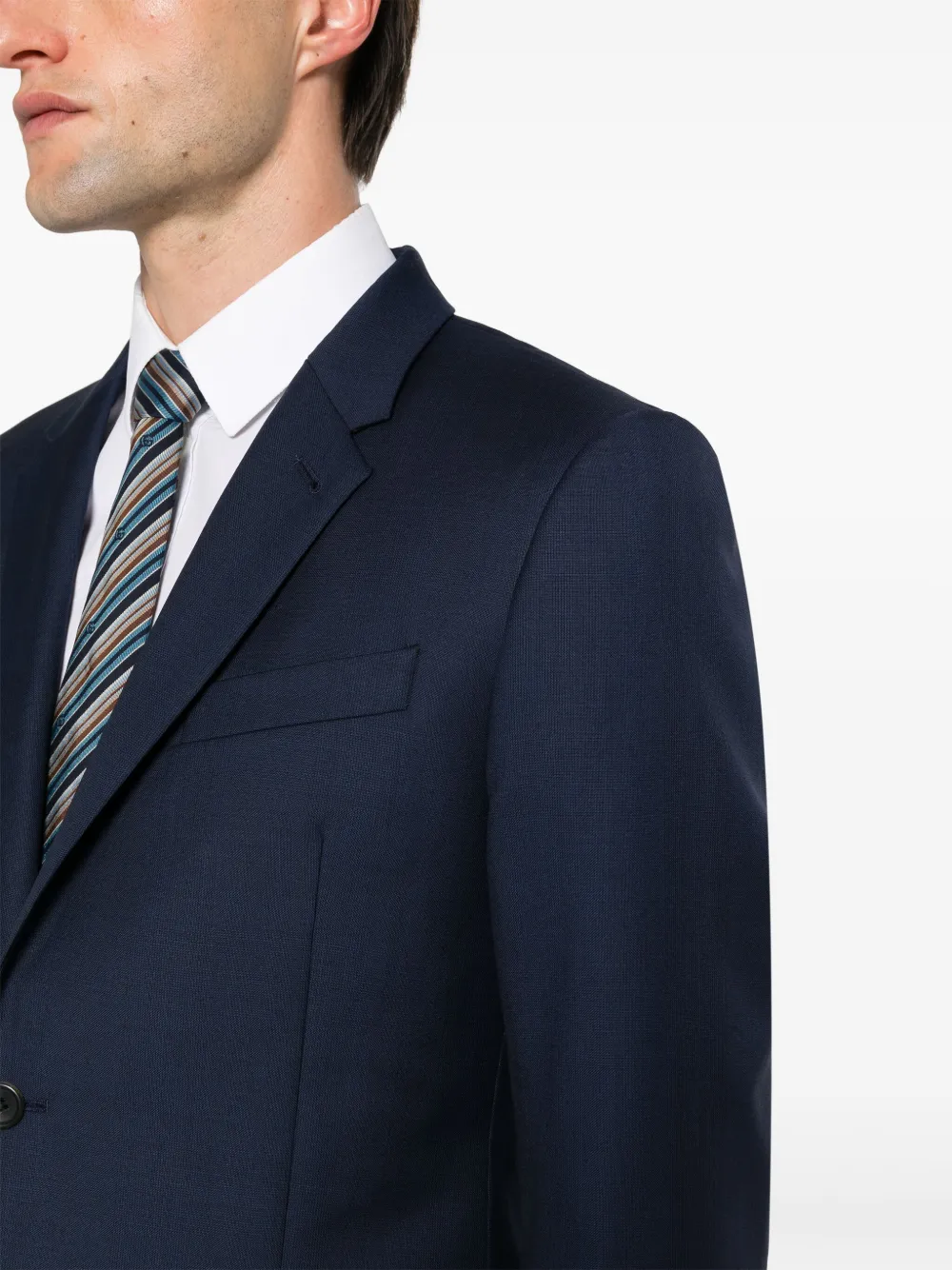 Shop Reveres 1949 Wool Single-breasted Suit In Blue