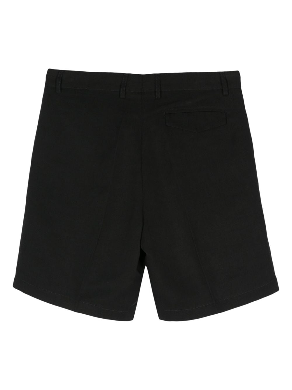 Shop Costumein Pleated Slub Bermuda Shorts In Black