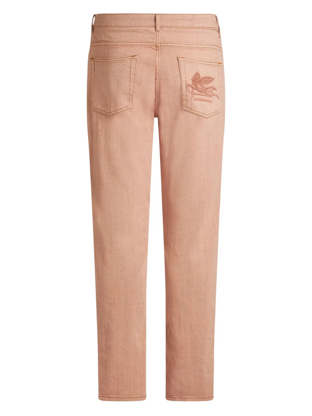 Cheap ETRO Pegaso-embroidered mid-rise jeans Men