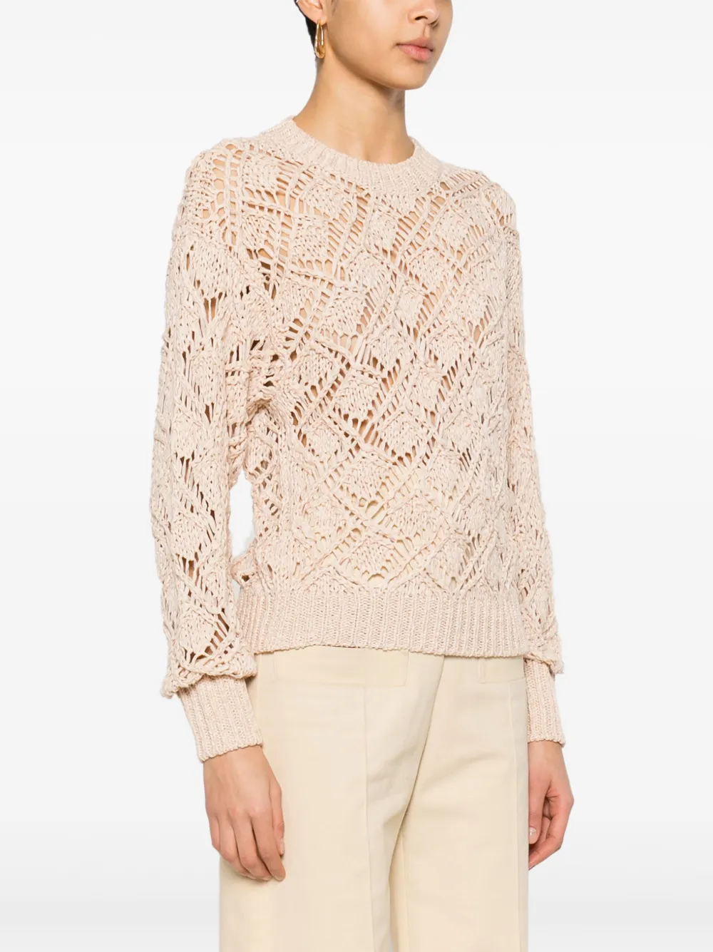 Isabel Marant Étoile Joey Openwork Jumper In Neutrals