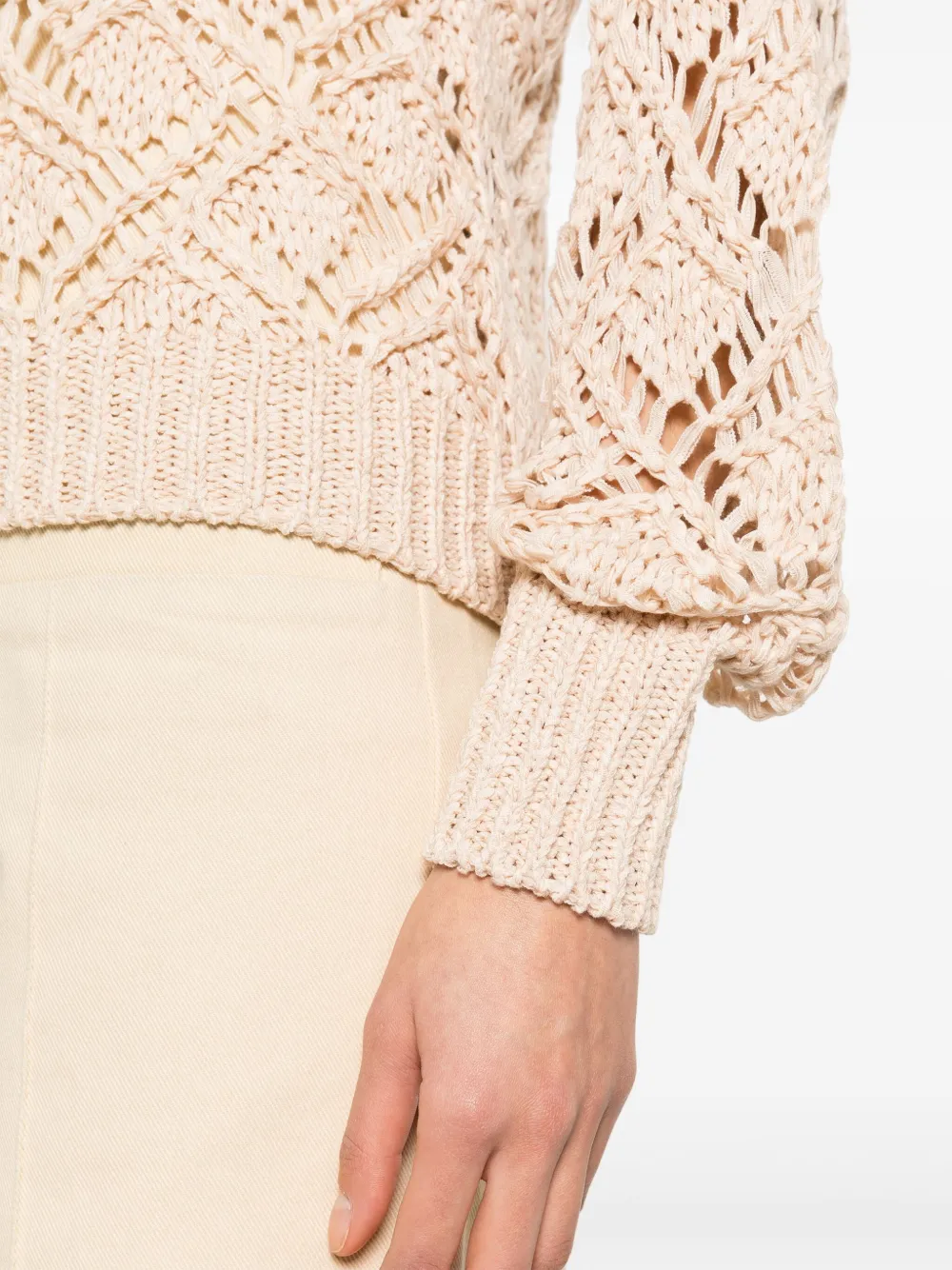 Isabel Marant Étoile Joey Openwork Jumper In Neutrals