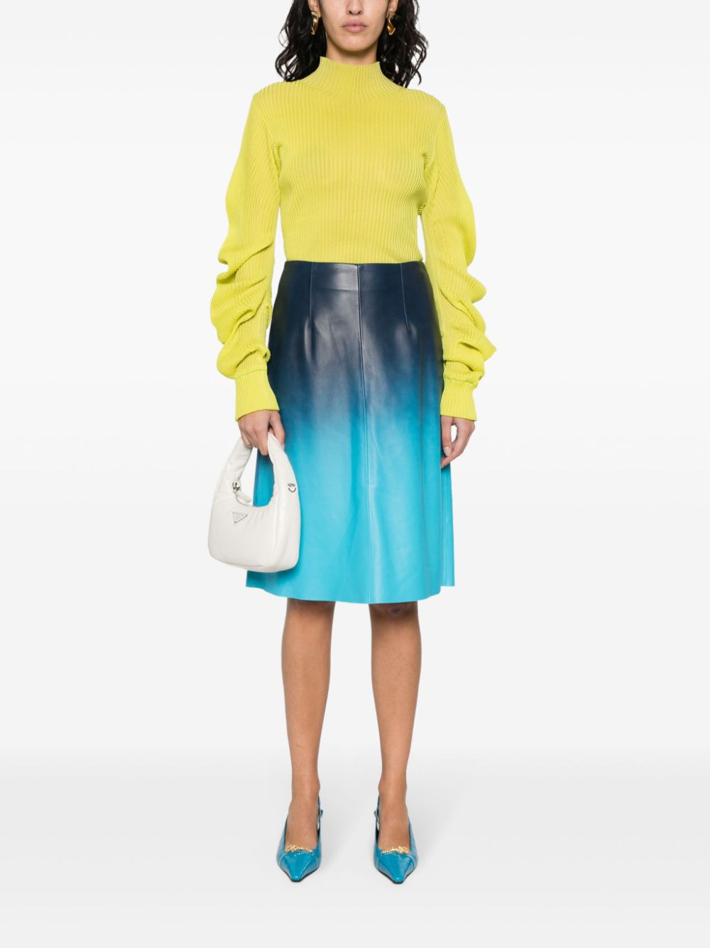 Image 2 of Arma gradient-effect leather skirt