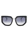Isabel Marant Eyewear geometric-frame sunglasses - Black