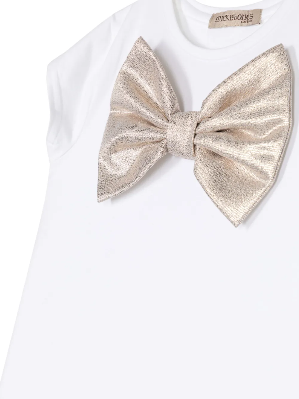 Hucklebones London T-shirt verfraaid met strik Wit