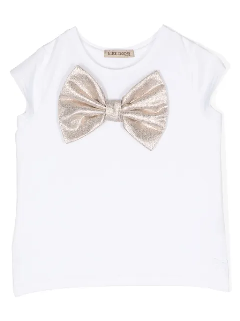 Hucklebones London playera con detalle de moño