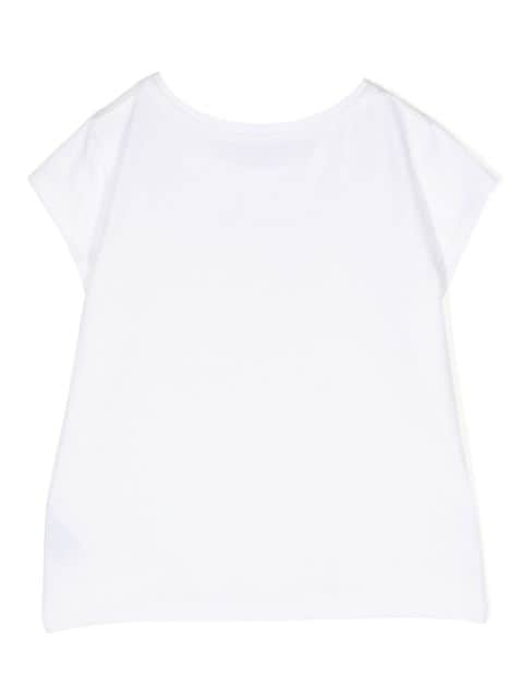 bow-embellished jersey t-shirt