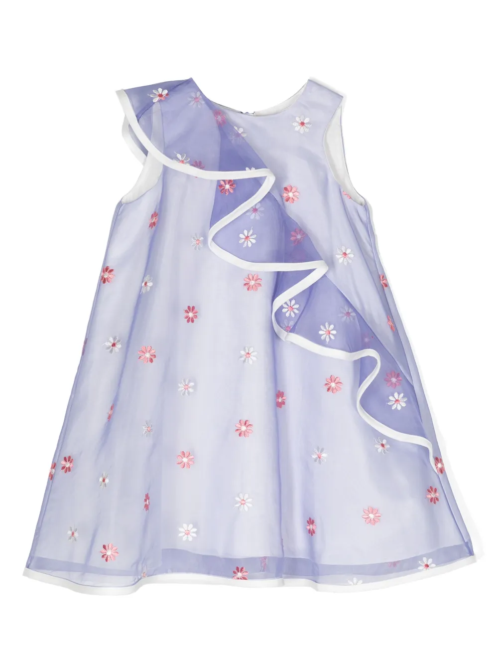 Hucklebones London Jurk met geborduurde bloe Paars