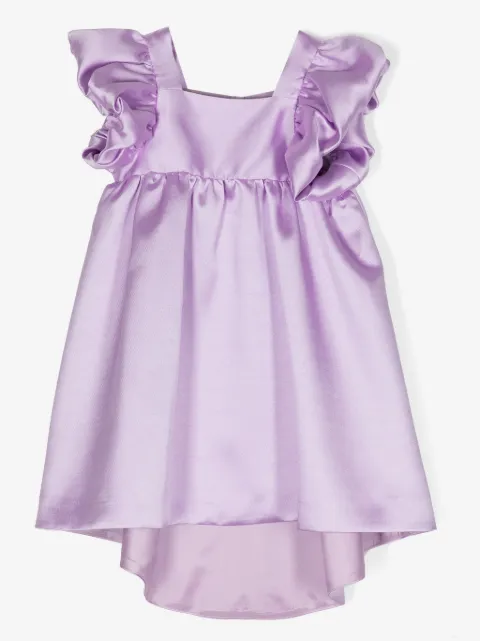 Hucklebones London vestido midi con detalle fruncido