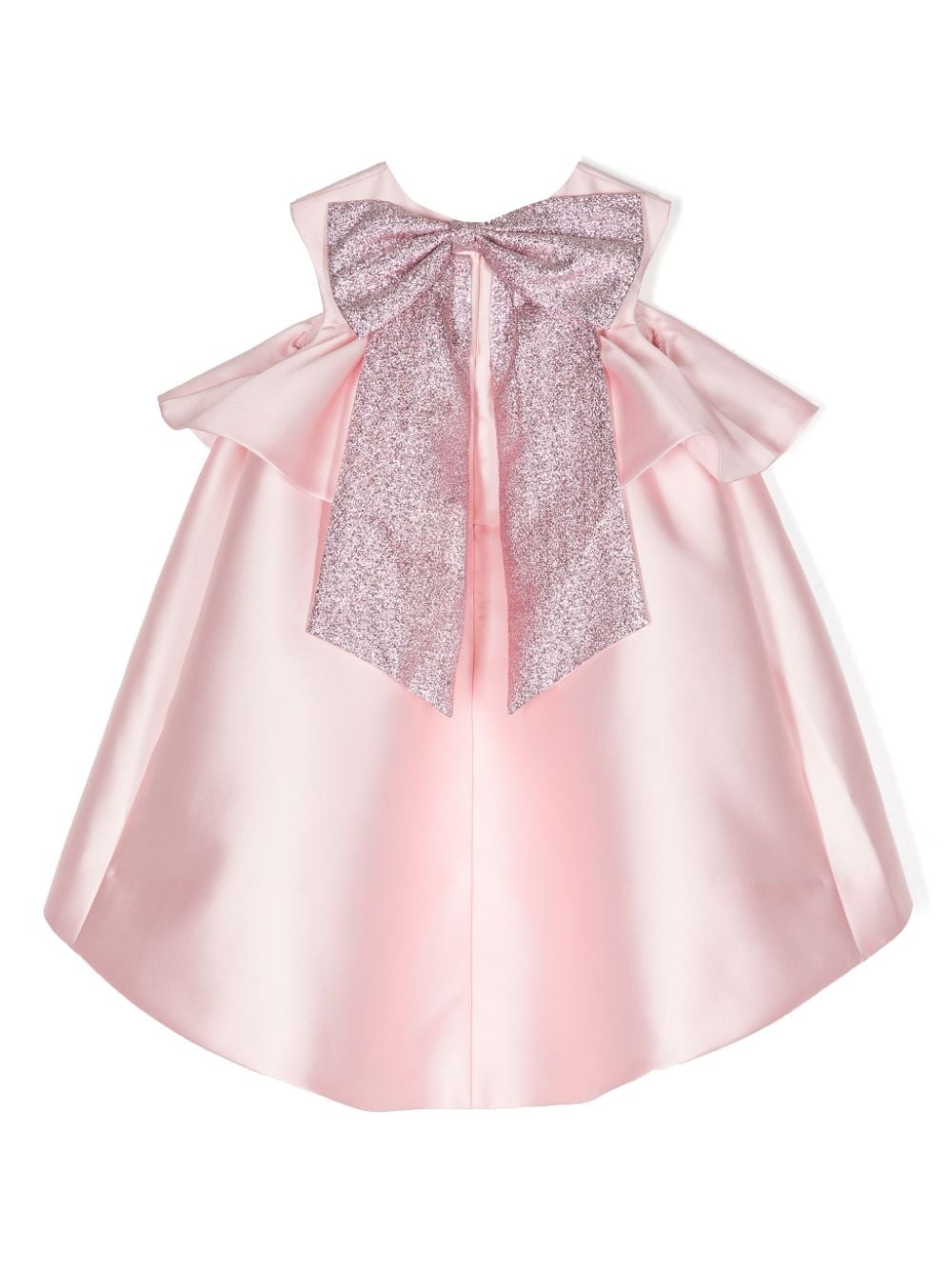 Shop Hucklebones London Bow-detail Satin Midi Dress In Pink