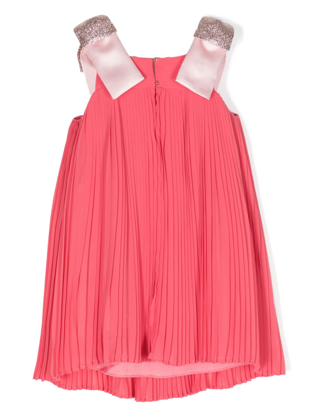 Shop Hucklebones London Bow-detail Pleated Midi Dress In Pink