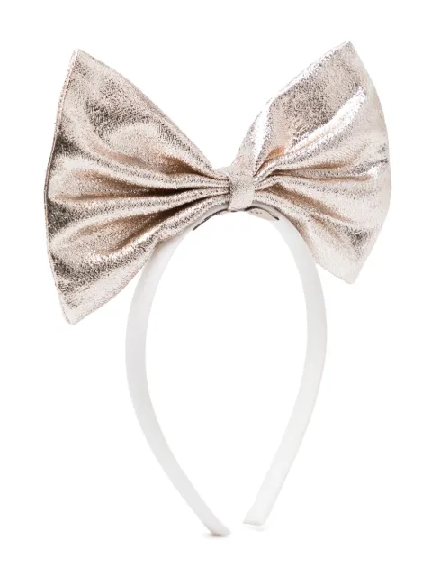 Hucklebones London metallic bow headband