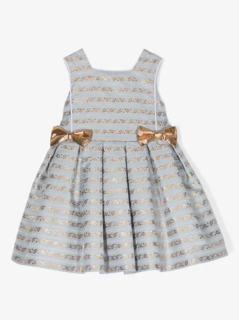 Hucklebones London bow-detail patterned-jacquard midi dress
