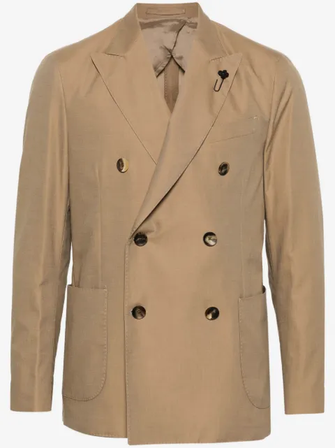 Lardini dubbelknäppt blazer med brosch