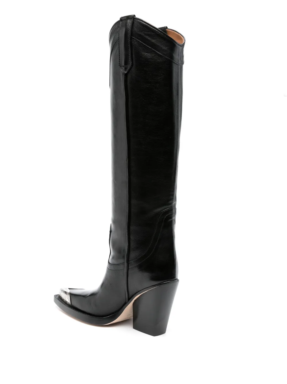 Shop Paris Texas El Dorado 100mm Leather Boots In Black