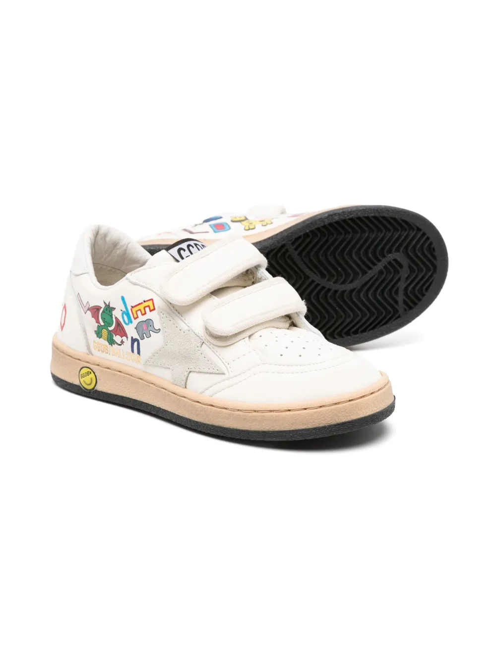 Golden Goose Kids Ball Star leather sneakers Neutrals