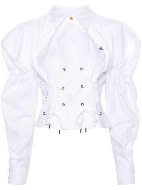 Vivienne Westwood Orb-embroidered cotton shirt