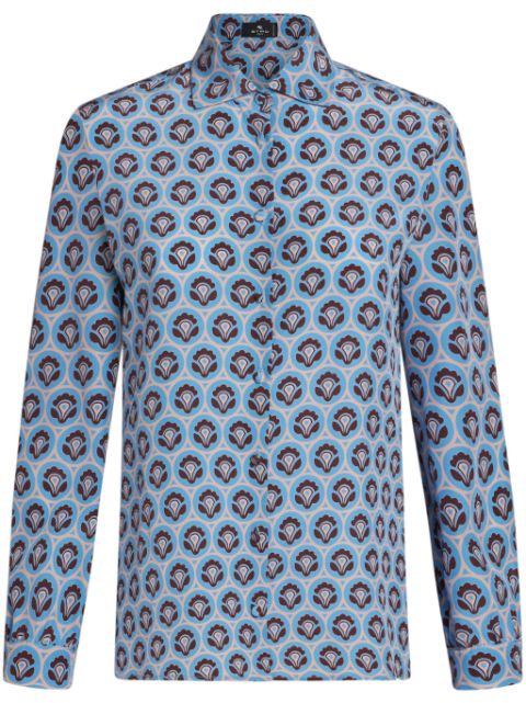 ETRO abstract-print silk shirt Women