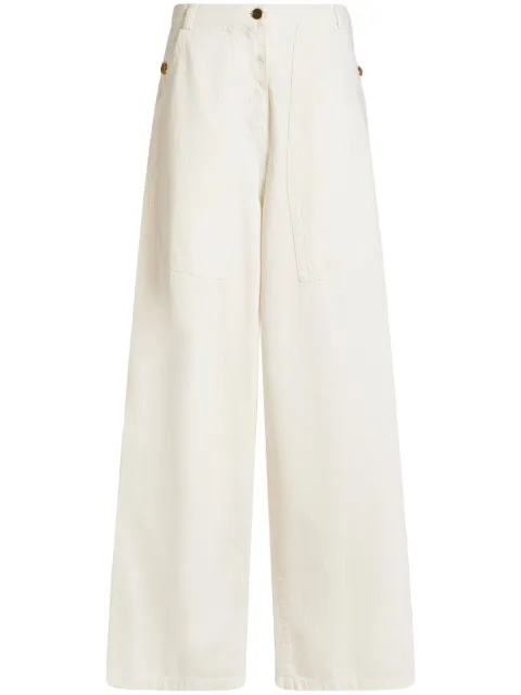 ETRO jacquard wide-leg jeans