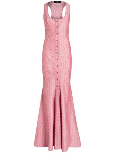 ETRO patterned-jacquard cotton gown