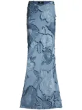 ETRO floral-jacquard maxi skirt - Blue