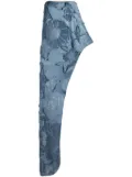 ETRO floral-jacquard asymmetric top - Blue