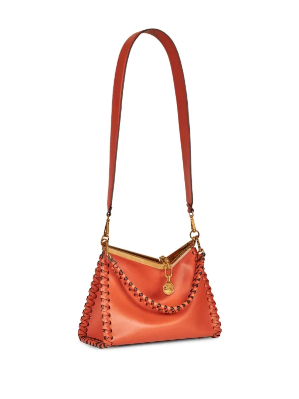 ETRO Medium Vela Leather Shoulder Bag | Orange | FARFETCH
