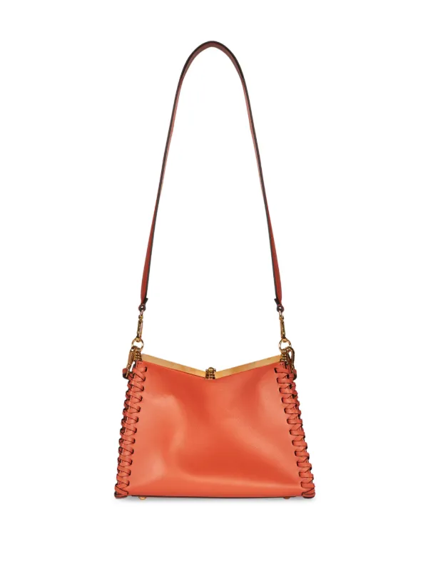 【送料&関税込】Etro Shoulder Bag ETRO Medium Vela Leather Shoulder Bag | Orange | FARFETCH
