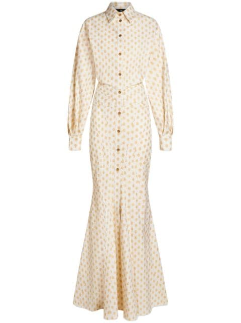 ETRO 자카드 패턴 머메이드 이브닝 드레스