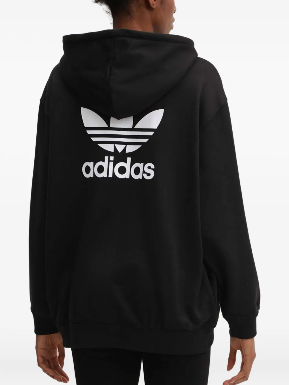 adidas Hoodie met geborduurd logo Zwart