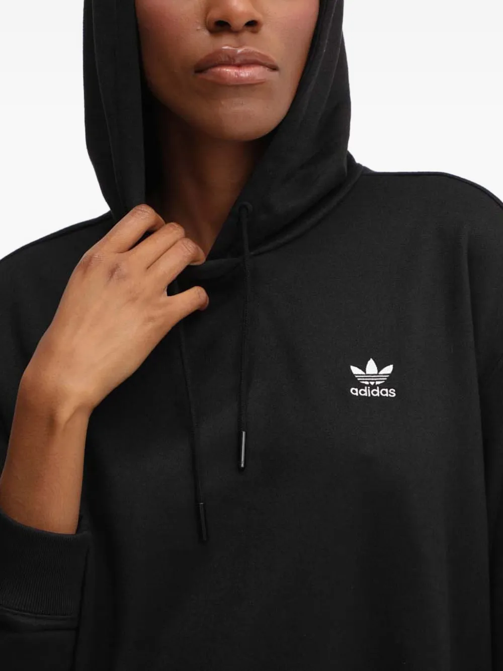 adidas Hoodie met geborduurd logo Zwart