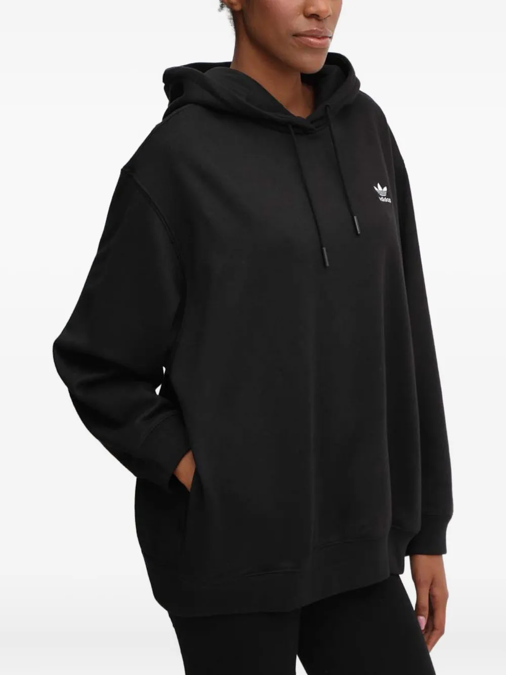 adidas Hoodie met geborduurd logo Zwart