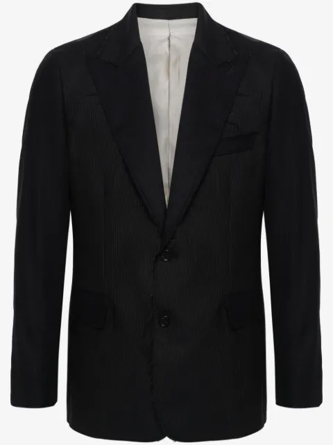 ERALDO frayed pinstriped wool blazer