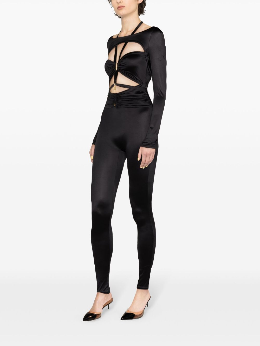 Elisabetta Franchi Uitgesneden jumpsuit Zwart