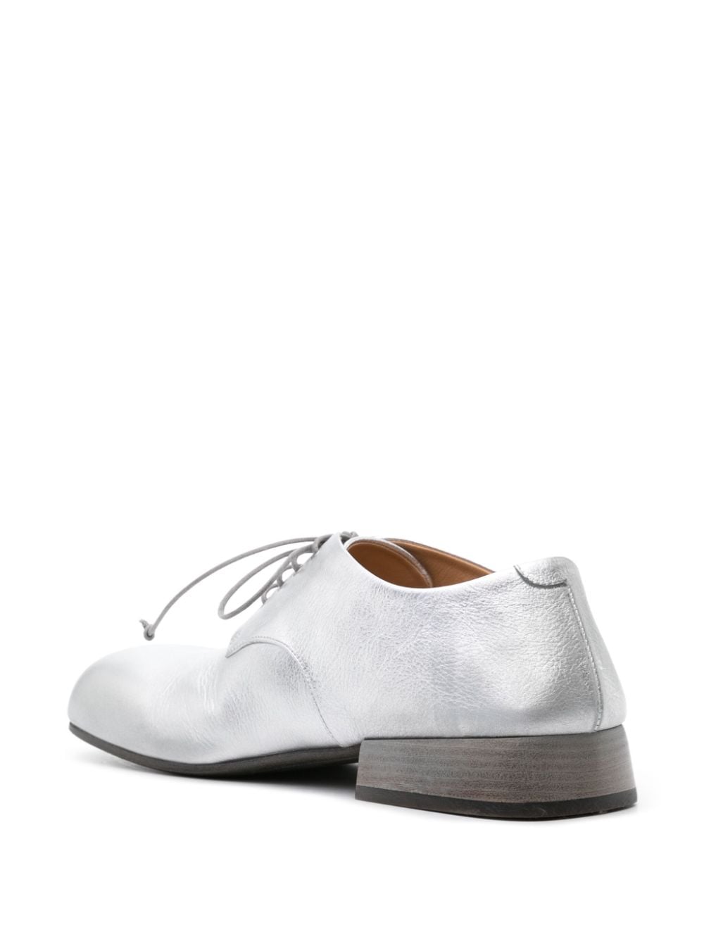 Shop Marsèll Tellina Leather Derby Shoes In Silver