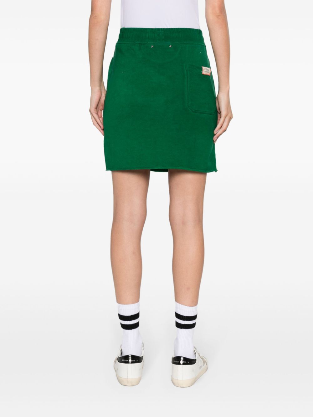 Shop Golden Goose Journey W's Cotton Miniskirt In Green