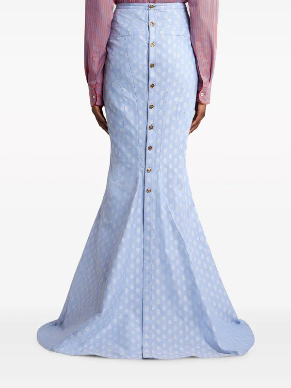 スカート ETRO SKIRT (WRKB0042AV552 F0662) Blue Patterned skirt with pockets Etro - Vitkac AS