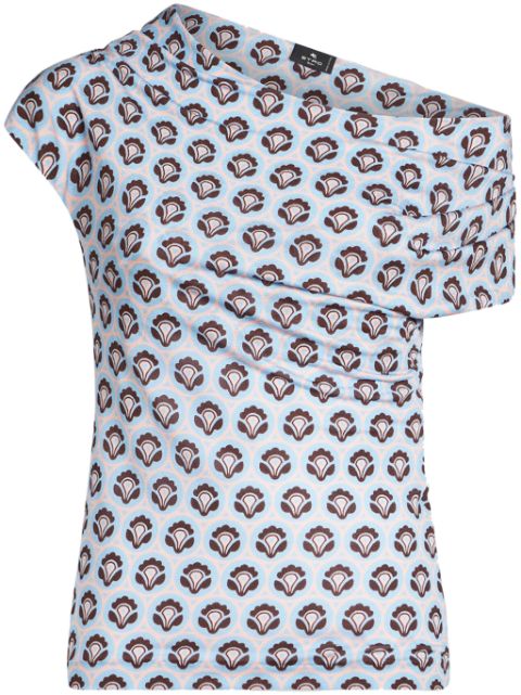 ETRO abstract-print asymmetric top Women