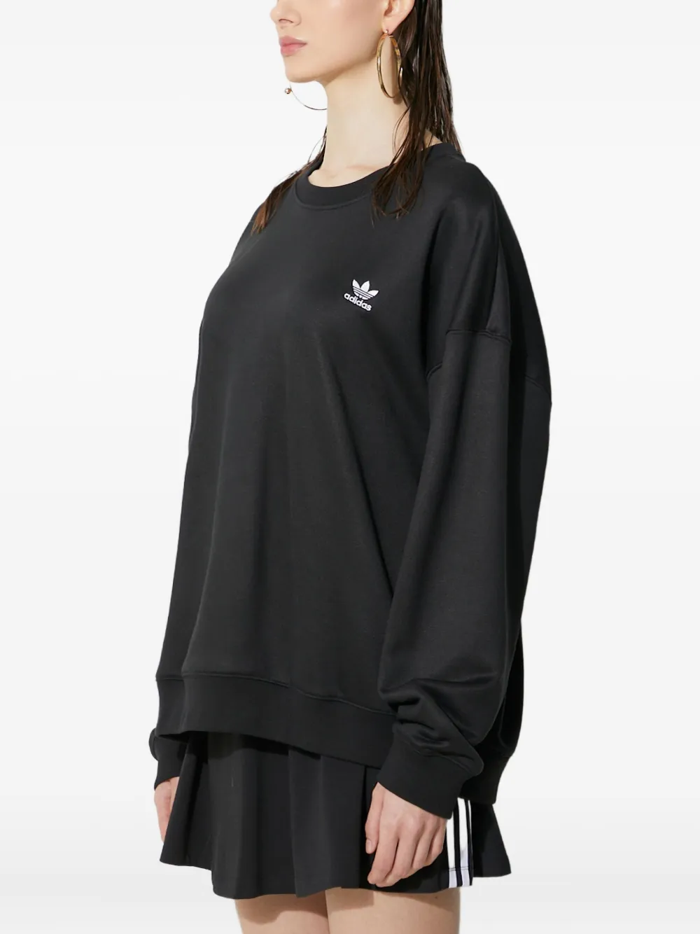 Adidas Originals Embroidered-logo Sweatshirt In Black