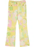 Dolce & Gabbana Pre-Owned 2000s floral-print flared trousers - Yellow